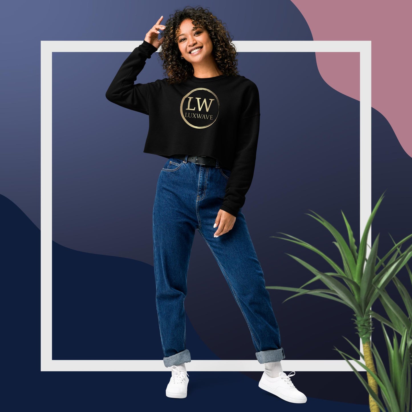 LuxWave Premium Crop Sweatshirt