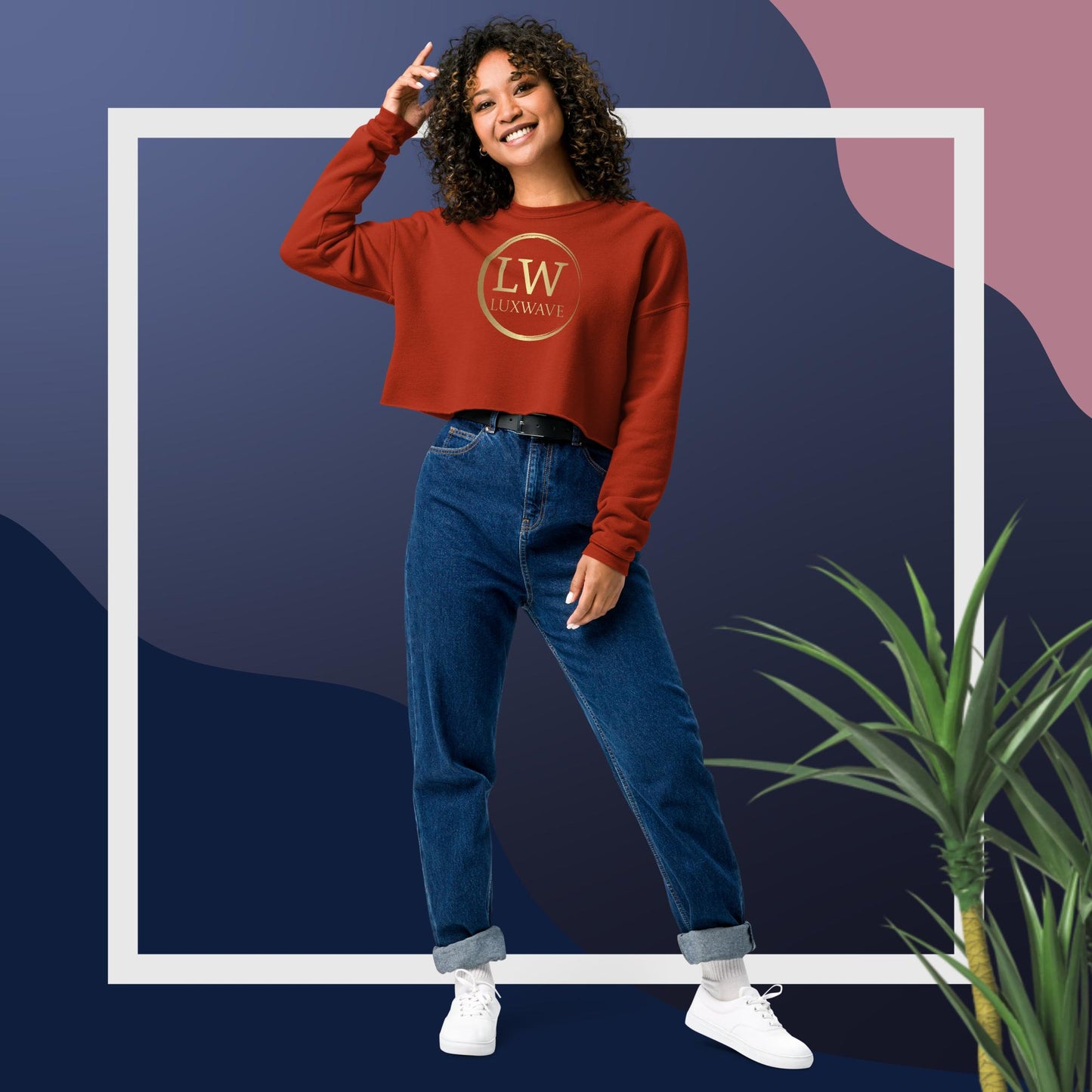 LuxWave Premium Crop Sweatshirt
