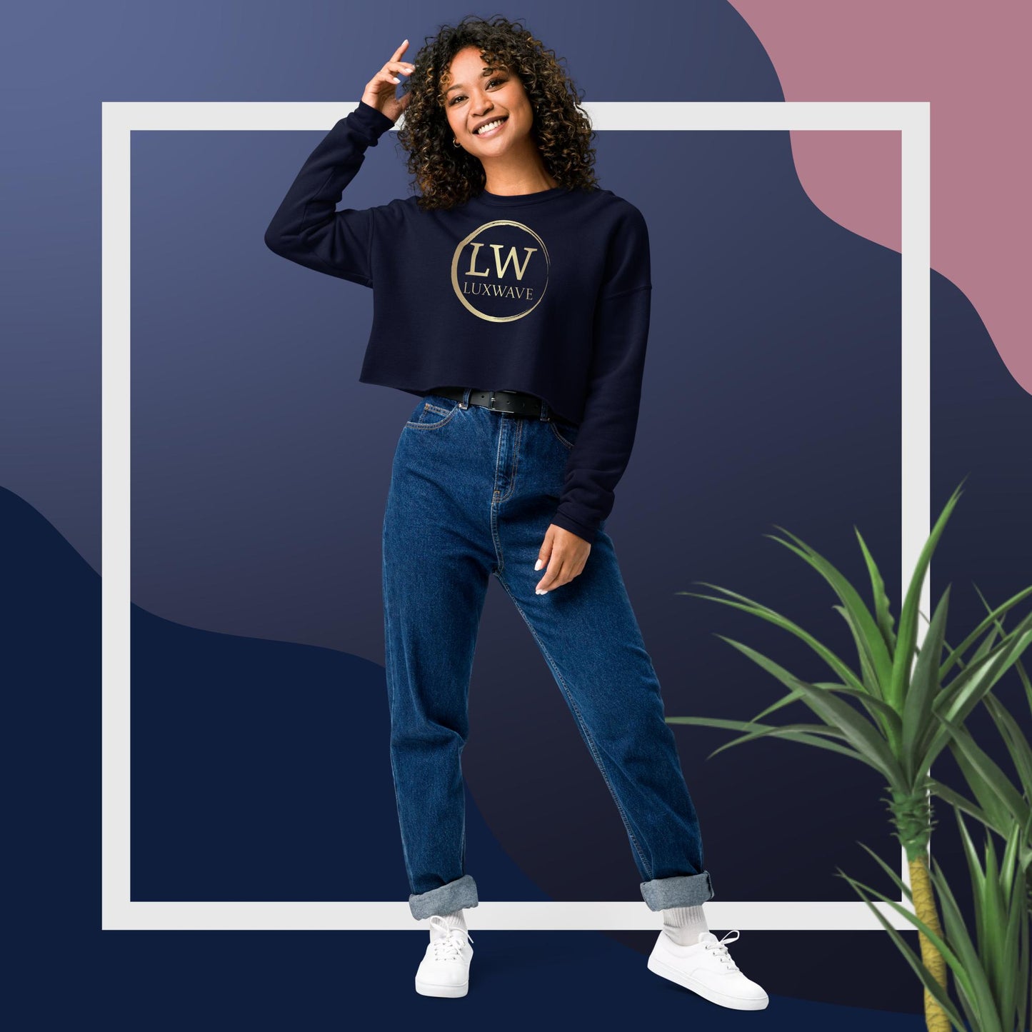 LuxWave Premium Crop Sweatshirt